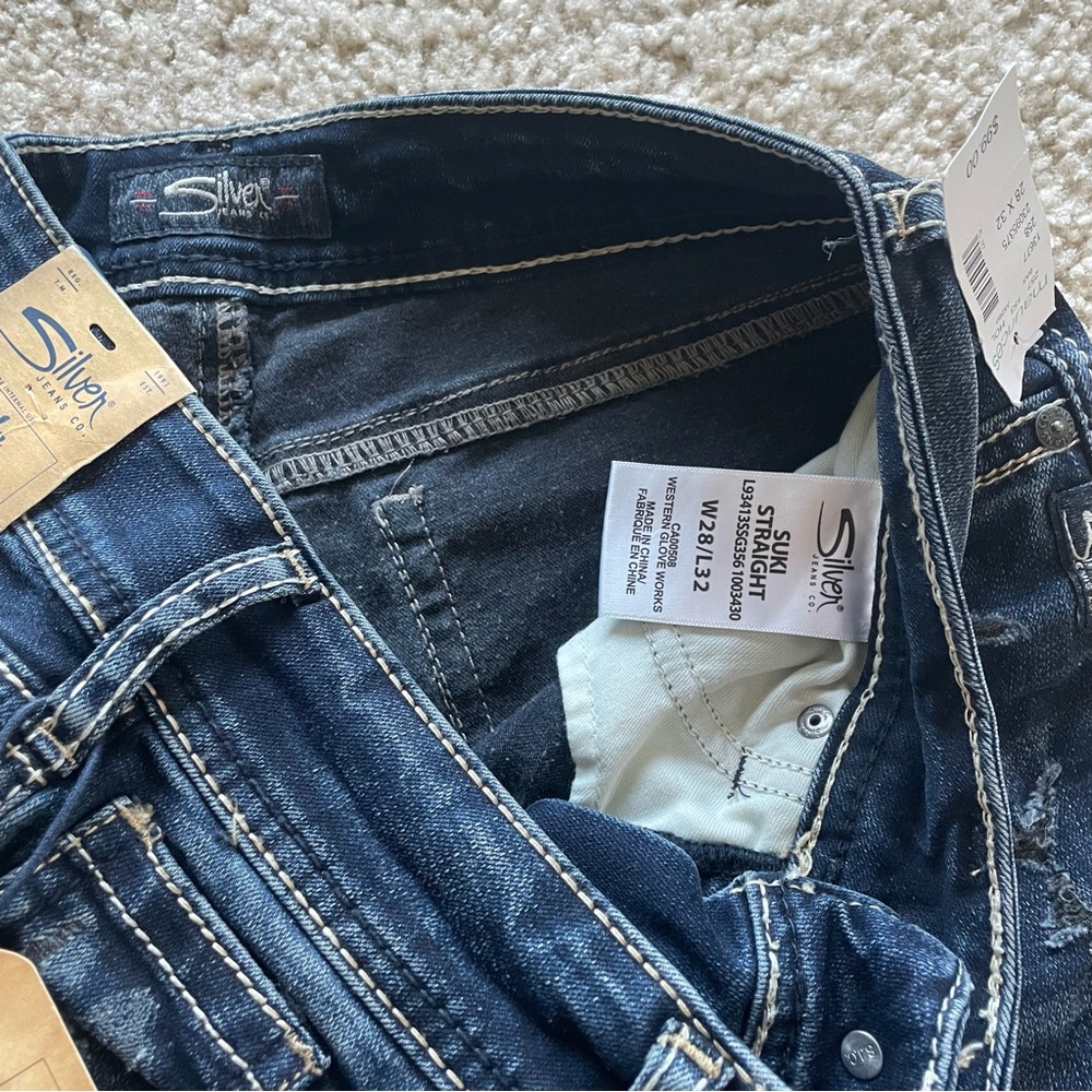 Silver Straight Jeans - Picture 4 of 7